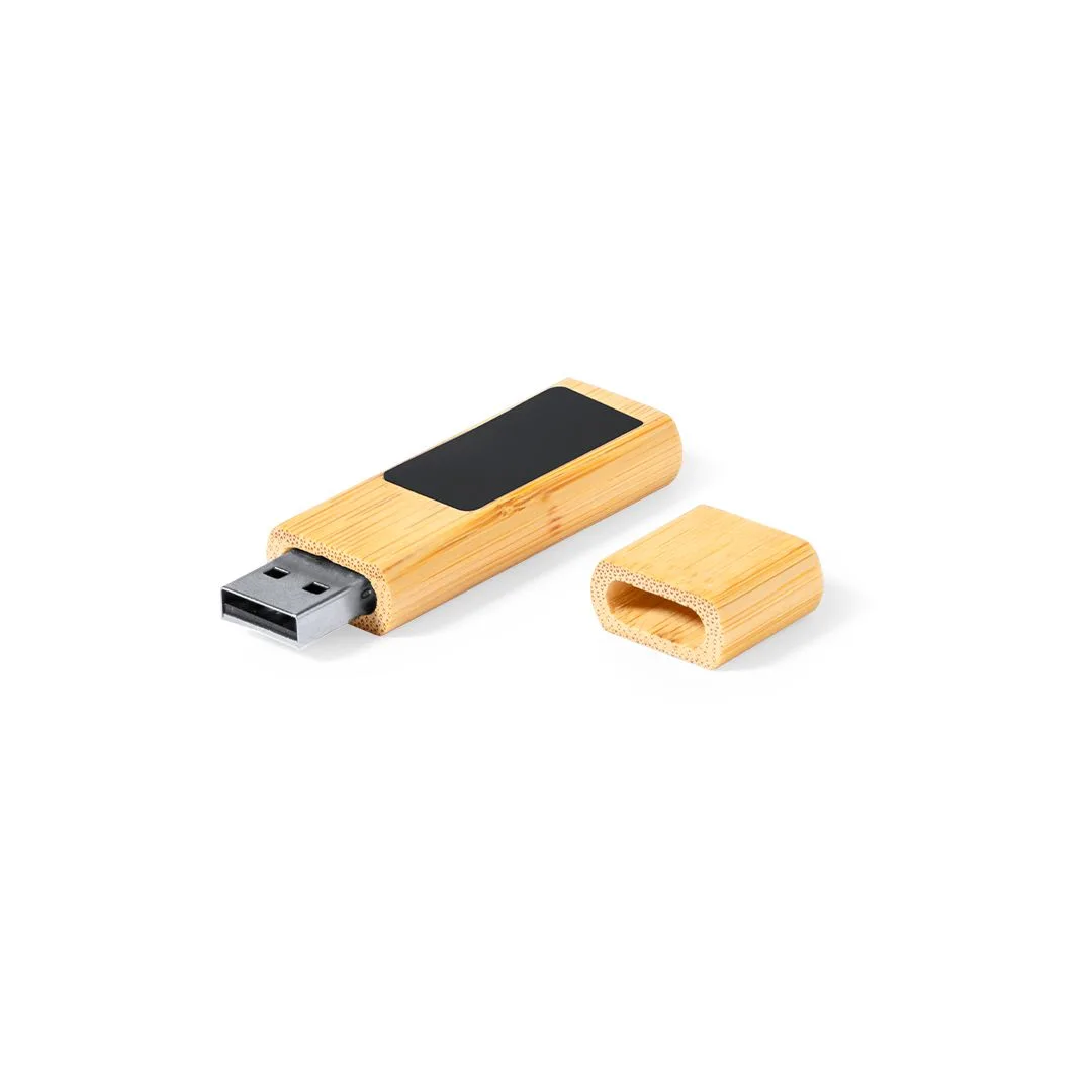 Memoria USB 16GB Línea Nature: Bambú, Luz y Magnetismo
