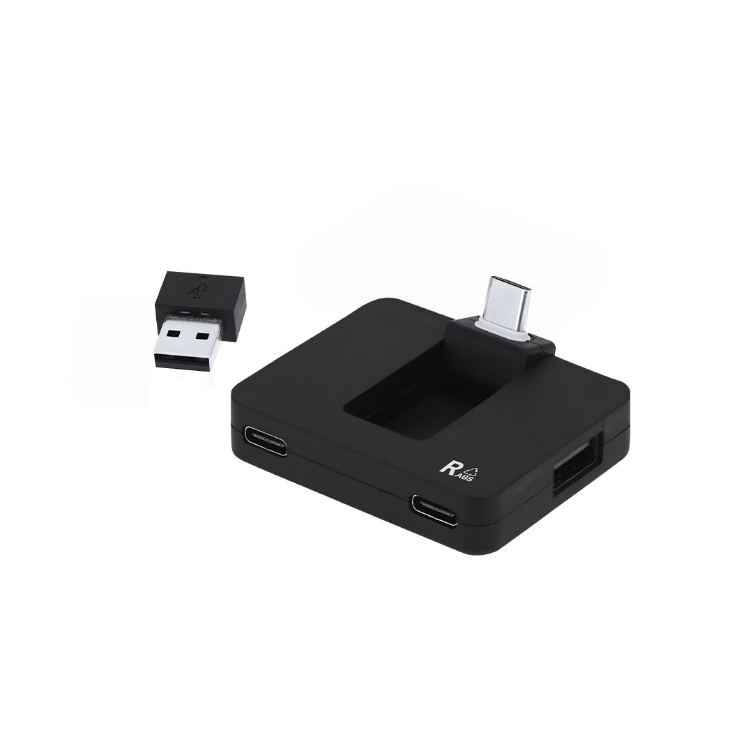 Hub USB Dual de ABS Reciclado (RABS)