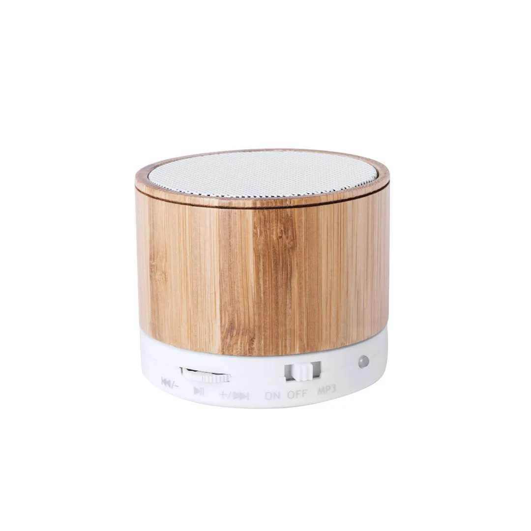 Altavoz de Bambú con Rejilla Metálica