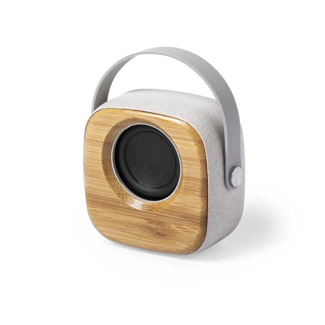 Altavoz de Bambú con Radio FM y Ranura SD