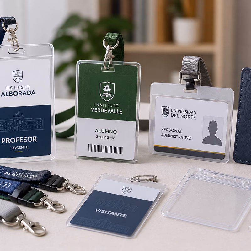 Fundas, portatarjetas, lanyards e identificadores